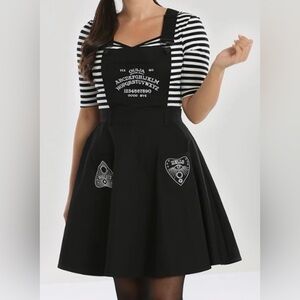 Hell Bunny Samara pinafore dress size small. Ouija board, pockets. NWT